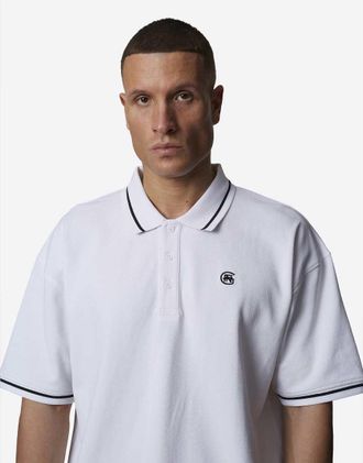 Good For Nothing Polo a maniche corte bianca con monogramma-Bianco