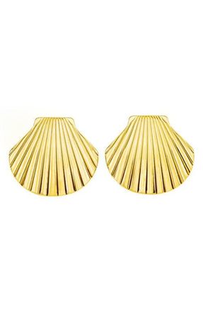 Panacea Shell Stud Earrings in Gold at Nordstrom