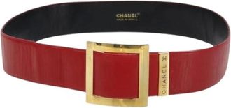 Chanel Pre-owned Belts, female, Red, Size: ONE SIZE Pre-owned Vintage Leather Belt