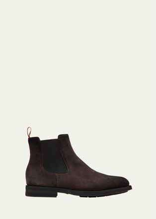 Santoni Mens Enver Suede Chelsea Boots