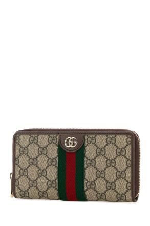 Gucci Womens Ophidia Wallet Brown Fabric