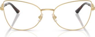Jimmy Choo London 53mm Cat Eye Optical Glasses in Gold /Demo Lens at Nordstrom