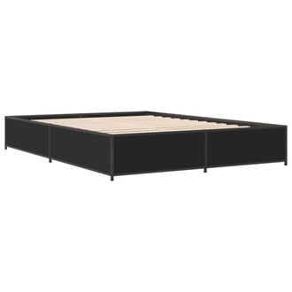Berkfield Home Durable Bed Frame without Mattress Black 135x190 cm Double