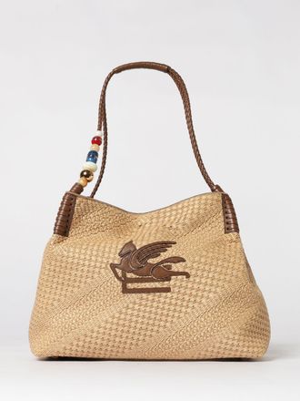 Etro Borsa Libra Etro in rafia intrecciata e pelle