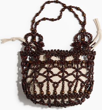 H&M Perlenbestickte Umh&auml;ngetasche - Beige