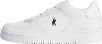 Ralph Lauren Heren Polo Sneakers Masters Crt - Heren - Sneakers - Wit - 45 EU - Leer - Schoenen