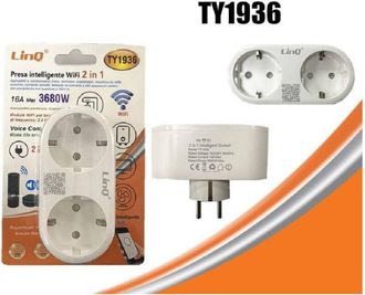 Trade Shop Trade Shop - Presa Intelligente Spina Corrente Wifi 2in1 Domotica Android Ios 16a 3680w Ty1936