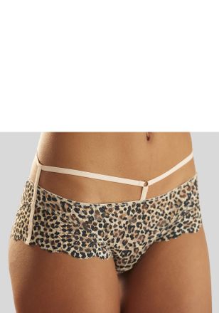 Lascana Panty LASCANA, Damen, Gr. 36/38, beige (leodruck), Obermaterial: 88% Polyamid, 12% Elasthan, figurbetont, Unterhosen Panty, in aufregender Leo-Optik