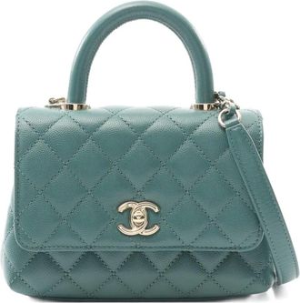 Chanel Borsa a mano Coco Handle XXS two-way 2021 - Verde