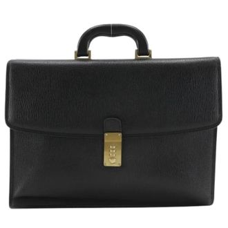 Bally Pre-owned Aktetas - Heren - Vintage Handtas - Zwart - ONE Size - Leer - Vintage