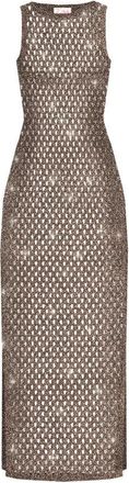 MC2 Saint Barth Eileen Maxi Jurk - Dames - Maxi kleedjes - Bruin - M - Kleedjes