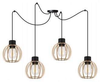 OEM L&aacute;mpara De Techo Colgante Led Moderna De Madera