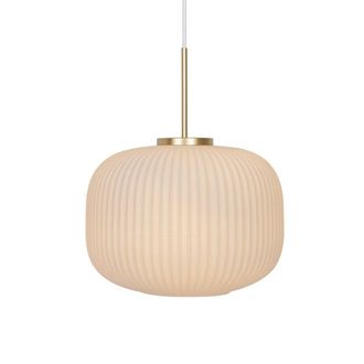 Nordlux L&aacute;mpara de techo lat&oacute;n con pantalla opal efecto plisado &oslash;30