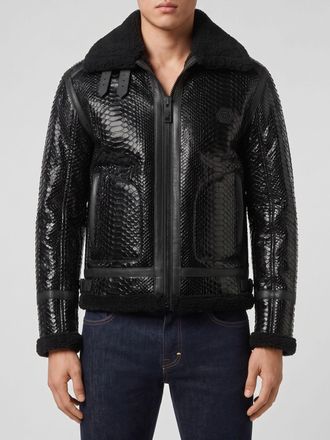 Philipp Plein Giacca in pelle di serpente