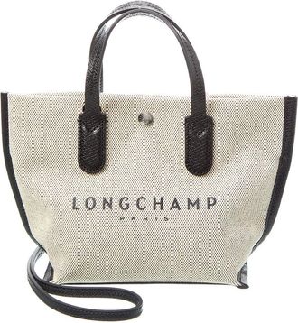 Longchamp CANVAS TOP HANDLE BAGSWHITE