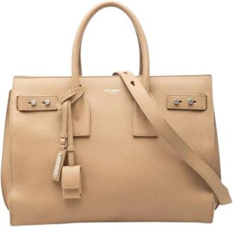 Saint Laurent Pre-owned Sac De Jour - Dames - Vintage Handtas - Beige - ONE Size - Leer - Vintage