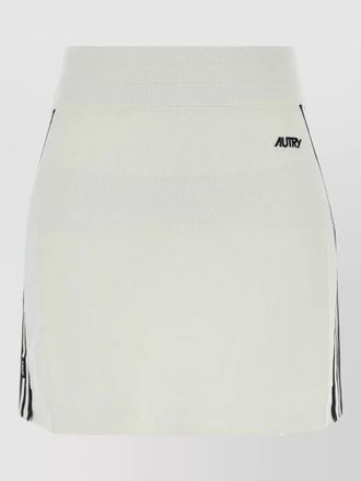 Autry knit mini skirt elastic waistband side stripes