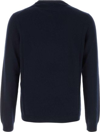 Gucci Mens Cashmere Crew Neck Sweater Navy