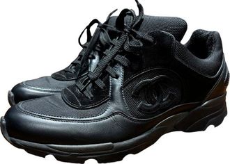 Chanel Black CC Trainers Size 39