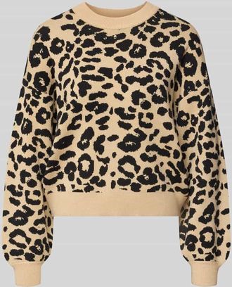 Noisy May Strickpullover mit Rundhalsausschnitt Modell CHARLOTT in Sand, Größe XL