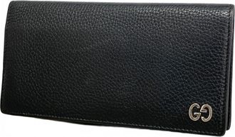 Gucci Black Leather Long Wallet (Bi-Fold) (Pre-Owned)