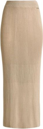 Kiton Neutrale Beige Wol Potloodrok - Dames - Maxi Rokken - Beige - L - Wol - Rokken
