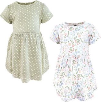 Hudson Baby Stylish Baby Dress 2Pk in Pastel Wildflower at Nordstrom, Size 12-18M