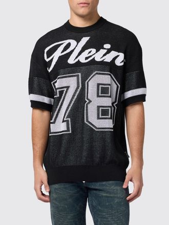 Philipp Plein Maglia in cotone con logo jacquard