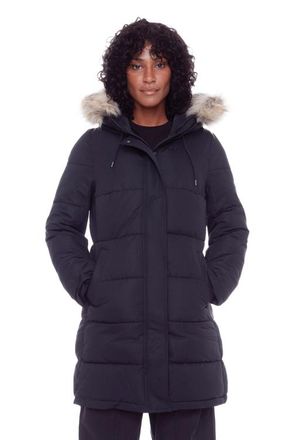Alpine North AULAVIK - Vegan Down Mid-length Hooded Parka Coat in Black at Nordstrom, Size X-Large