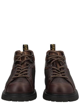 Dr. Martens Brown Textured Leather Rugged Boots