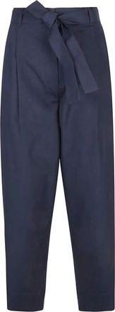 Max Mara Stijlvolle Broeken voor een Trendy Look - Dames - Straight fit broeken - Blauw - 3XS - Broeken