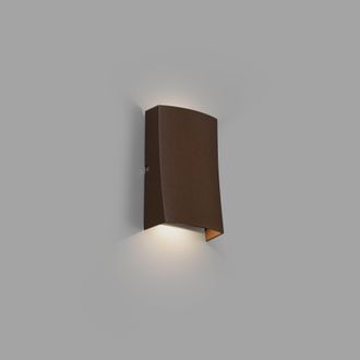 Netlighting Nairobi Outdoor LED Rust Brown Up Down Wall Light 6W 3000K IP54