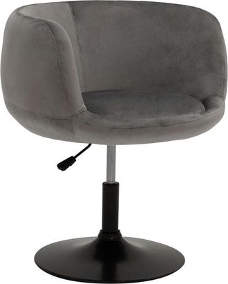 Happy Garden Happy Garden - Taburete de bar de terciopelo gris nolan