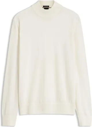 BOSS Mock-neck sweater in extra-fine merino wool