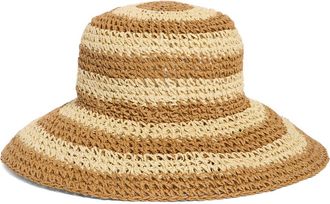 San Diego Hat Company Stripe Sun Hat in Natural at Nordstrom Rack