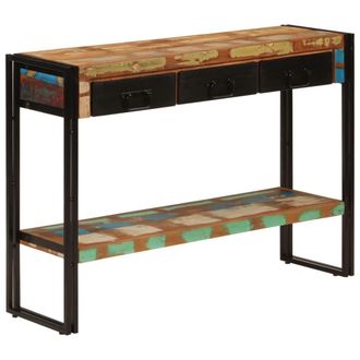 vidaXL Mesa Consola Madera Maciza Reciclada 110x30x76 Cm Vidaxl