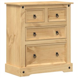 vidaXL Vidaxl - C&oacute;moda Cajonera Corona Madera Maciza De Pino 80x43x91 Cm