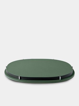 Giobagnara David Leather Oval Reversible Placemats with Holder (Set of 6)