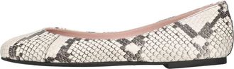 Pretty Ballerinas Round Toe Snake Naked Ballet Flat in Ivory at Nordstrom, Size 37.5