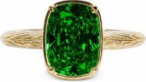 Sterling Forever Sterling Silver Mini Emerald Ring in Gold at Nordstrom, Size 10