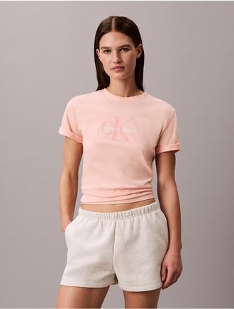 Calvin Klein Jeans Calvin Klein Womens Monologo Tee - Light/Pastel Orange - XL
