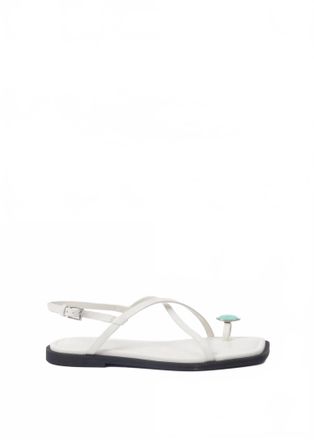 Rag & Bone Womens Remi Flat Sandal In Antique White