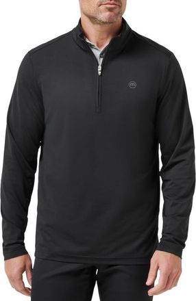 Travis Mathew Heater Pro Quarter Zip Pullover in Black at Nordstrom, Size Xxx-Large