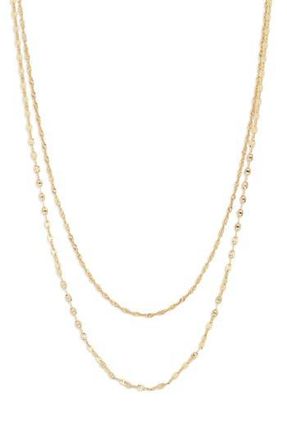 Argento Vivo Mariner & Singapore Mixed Chain Layered Necklace in Gold at Nordstrom Rack