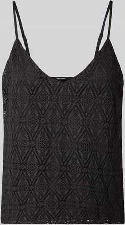 Vero Moda Regular Fit Top mit Spitze Modell MAYA in Black, Gr&ouml;&szlig;e XL