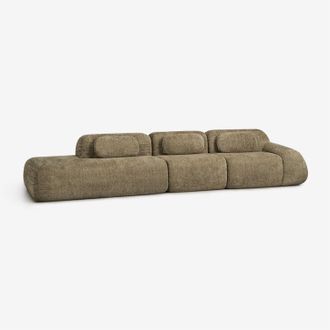 Sklum Sof&aacute; Modular Esquinero De 3 Piezas Con Div&aacute;n Izquierdo En Chenilla Envasado Al Vac&iacute;o Merida Sklum