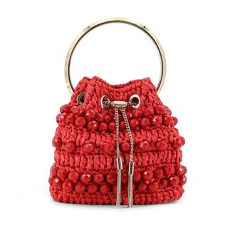 Jimmy Choo London Bucket Bags, female, Red, Size: ONE SIZE Bon Bon Bucket Bag