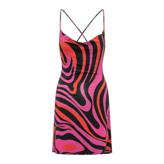 Pucci Short Dresses, female, Pink, Size: M Marmo Print Short Dress