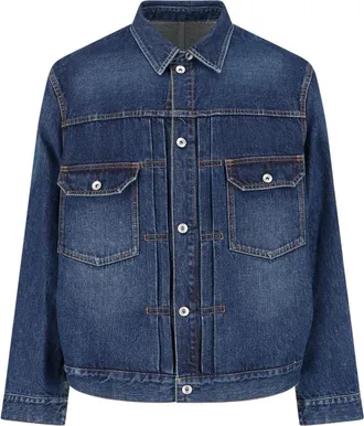 sacai Layered Design Casual Jacket With Structured Silhouette