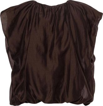 Beaumont Amsterdam Aliyaa Blouse - Dames - Blouses & Shirts - Bruin - Maat: S